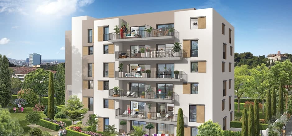 visuel 3d d'un programme immobilier neuf midi neuf à marseille 