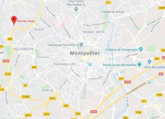 carte Pierrevives Montpellier