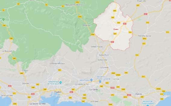 plan Cuers près Toulon