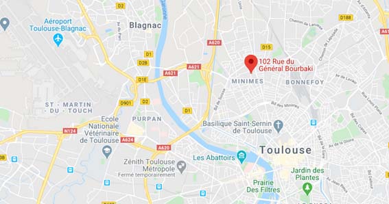 plan quartier Les Minimes Toulouse appartement neuf